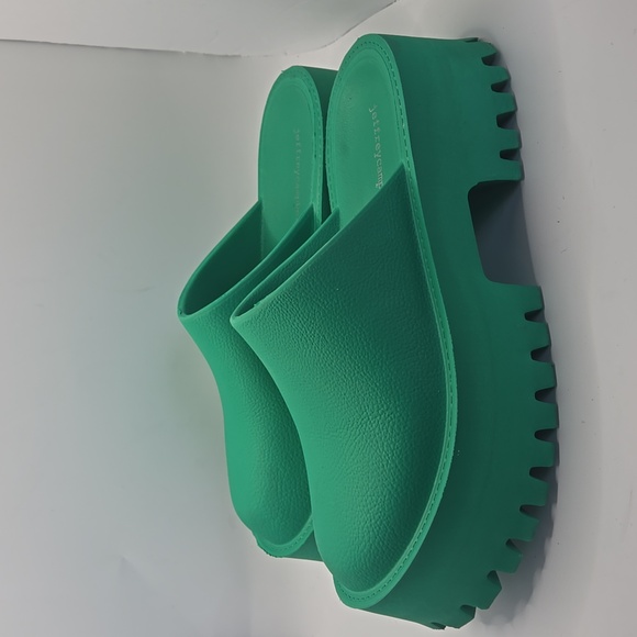 Jeffrey Campbell Clogge Slip On Green Slide Platform Sandals Sz 7 Boho Chunky - Picture 4 of 10